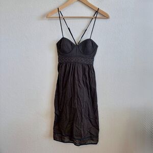 PROENZA SCHOULER For Target Chocolate Brown Cotton A-Line Midi Sundress Womens 5